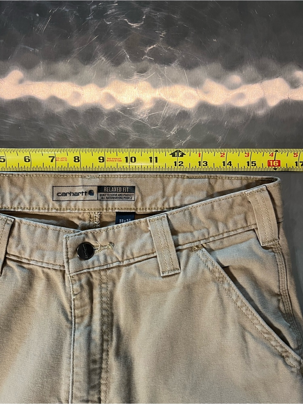 Carhartt Rugged Flex Relaxed Fit Canvas Work Pant Size 32x33 - Picture 9 of 9